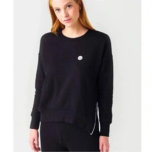 Sundry Black Smiley Sweatshirt